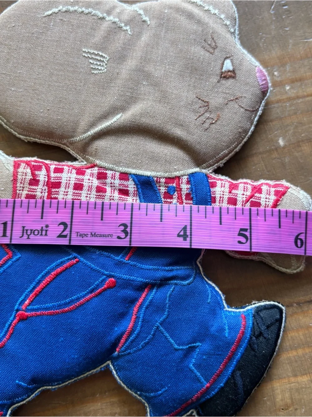 Lot of 6 VTG 1980s Padded Potholders-Elephant, Mouse, Cow, Bear-Cottagecore-NWT